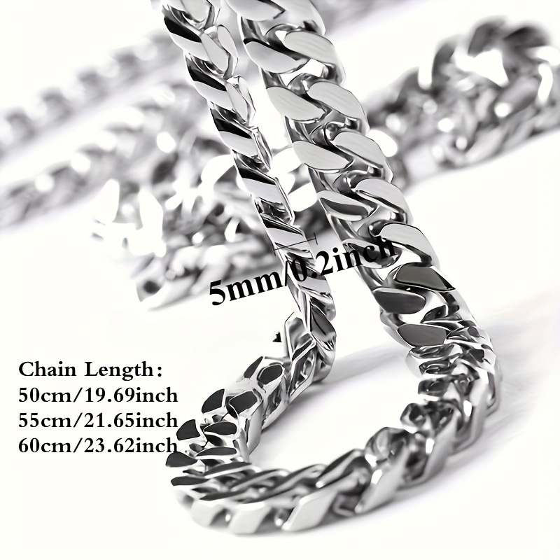 Women's Shiny Cuban Link Necklace, Polished Finish